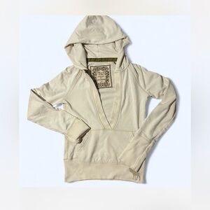 y2k Abercrombie & Fitch Cream V-Neck Sweater